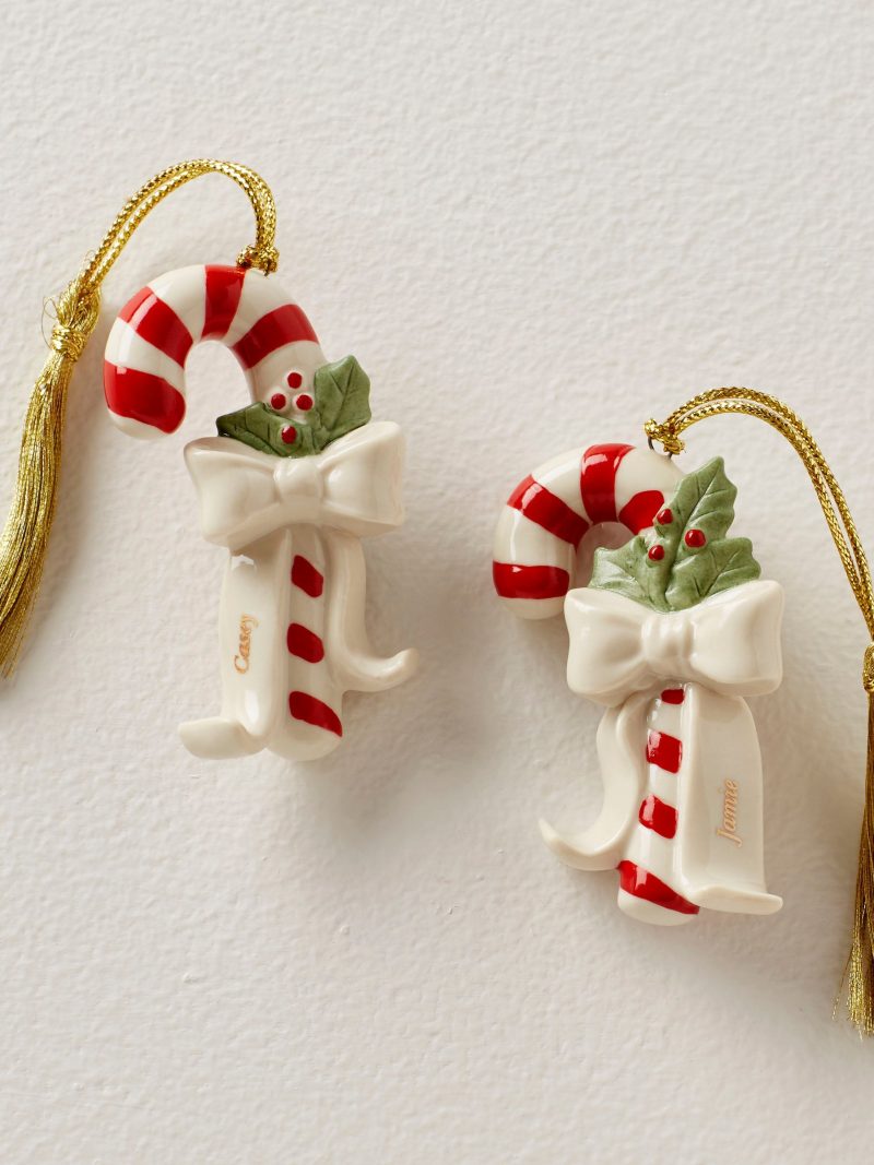 Personalized Candycane 2-Piece Ornament Set
